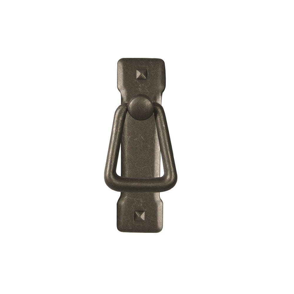 Antique Black Rustic Ring Cabinet Pull with Mounting Hardware