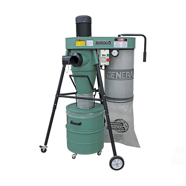 General International 1.5 HP Mobile 2-Stage Dust Collector