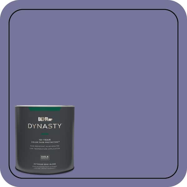 BEHR DYNASTY 1 qt. #M550-6 Kimono Violet Semi-Gloss Enamel Exterior Stain-Blocking Paint & Primer