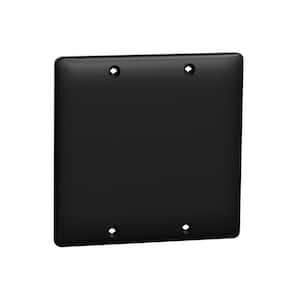 X Series 2-Gang Standard Size Blank Wall Plate Outlet Cover Plate Matte Black