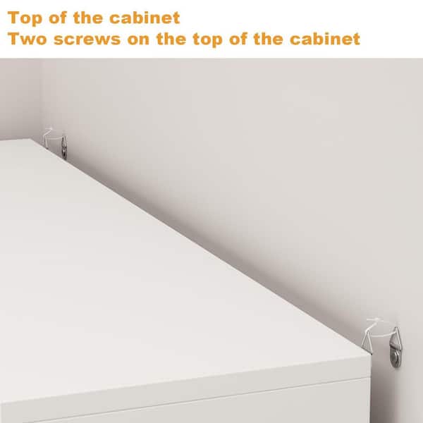 FUFU&GAGA 47.2 in. H x 31.6 in. W, White Wood Shoe Storage