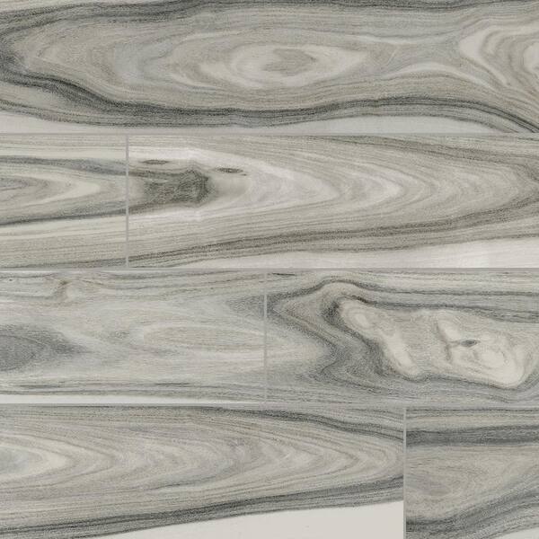 MSI Dellano Moss Grey 8 in. x 48 in. Polished Porcelain Floor and Wall Tile (7.998 sq. ft. / case)
