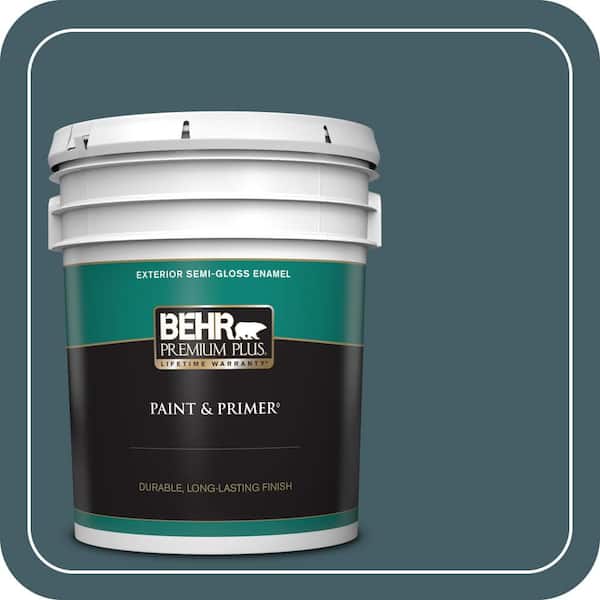 BEHR PREMIUM PLUS 5 gal. #PPU13-19 Observatory Semi-Gloss Enamel Exterior Paint & Primer