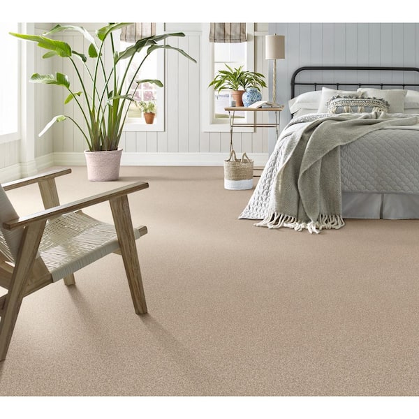 Urban Artifact I - Twill Linen - Beige 46.8 oz. Nylon Texture Installed Carpet