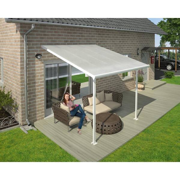 White Aluminum Patio Cover, Outdoor Patio Covers Home Depot