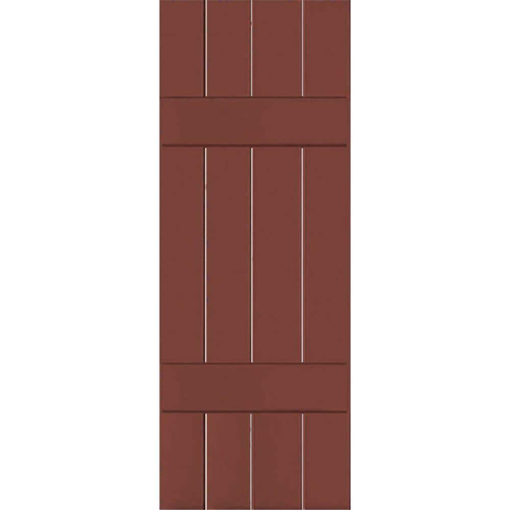 15 in. x 26 in. Exterior Real Wood Pine Board and Batten Shutters Pair Country Redwood price history on PriceWatchPro