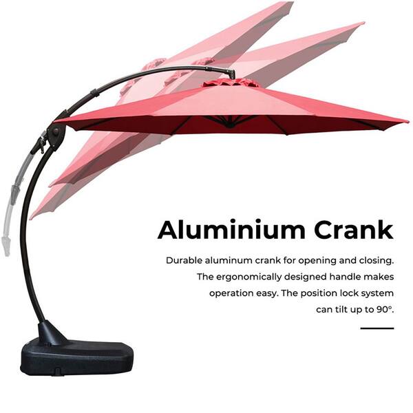 Tenleaf Deluxe Offset Umbrella 11 ft. Aluminum Cantilever