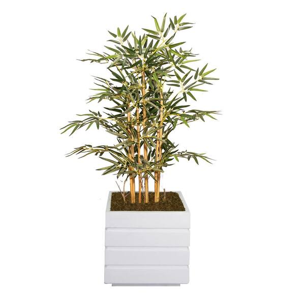 VINTAGE HOME 38 in. High Artificial Bamboo Tree with Fiberstone Planter