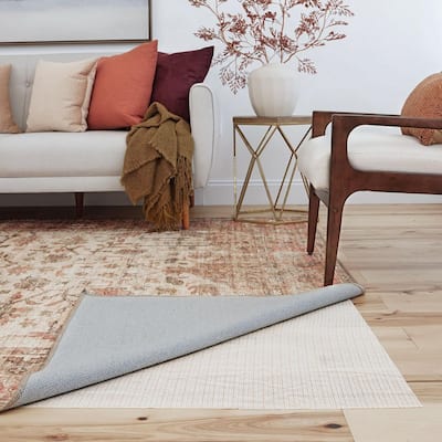 Cushioned Non-slip Rug Pad - White - Bed Bath & Beyond - 5085899