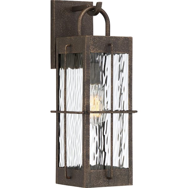 Quoizel Ward 1-Light Gilded Bronze Outdoor Wall Lantern Sconce