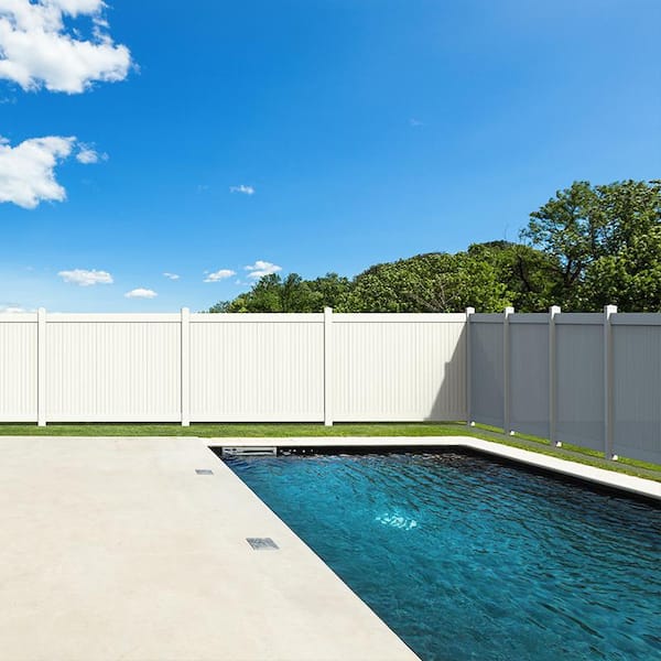 Unbranded 6 ft. x 6 ft. White Vinyl Fence Panel Set - 2 Pieces