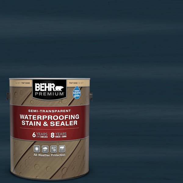 BEHR PREMIUM 1 gal. #ST-105 Padre Brown Semi-Transparent Waterproofing  Exterior Wood Stain and Sealer 507701 - The Home Depot
