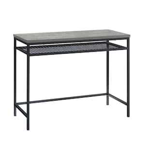 Market Commons 40 in. Slate Gray Writing Desk with Metal Shelf and Frame