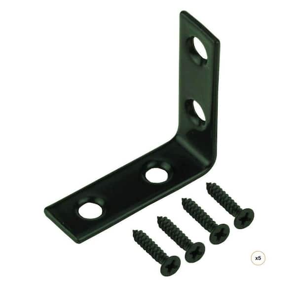 (20-Pack) 1-1/2 in. Black Corner Brace
