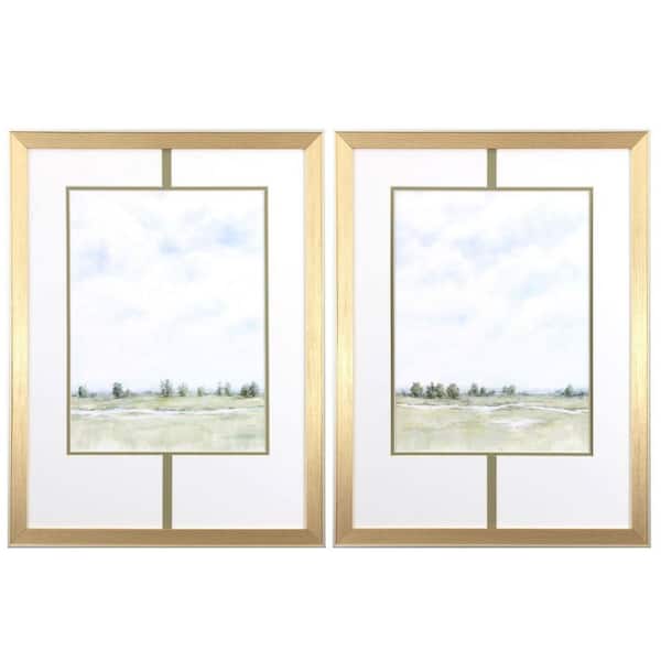 Paragon Distant View by Howe 2-Piece Framed Travel Poster 25 in. x 19 in.