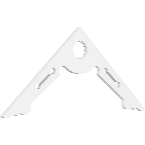 Ekena Millwork 1 in. x 48 in. x 20 in. (10/12) Pitch Cena Gable Pediment Architectural Grade PVC Moulding
