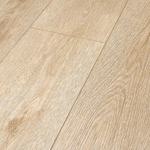 Take Home Sample - Ecru Oak EIR 12 mm T AC5 Waterproof Laminate Wood Flooring