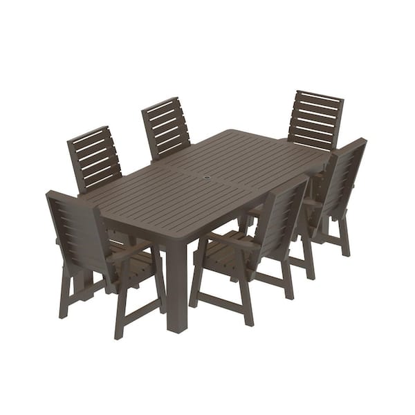 Highwood Muskoka 7-Pieces Bistro Recycled Plastic Outdoor Dining Set
