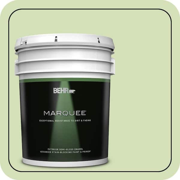BEHR MARQUEE 5 gal. #MQ4-45 Spring Glow Semi-Gloss Enamel Exterior Paint & Primer