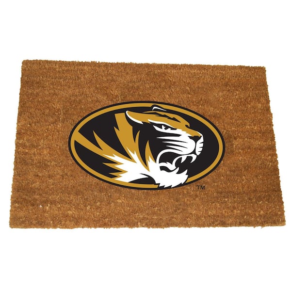 The Memory Company Missouri Brown 29.5 in. x 19.5 in. Coir Fiber Colored Logo Door Mat