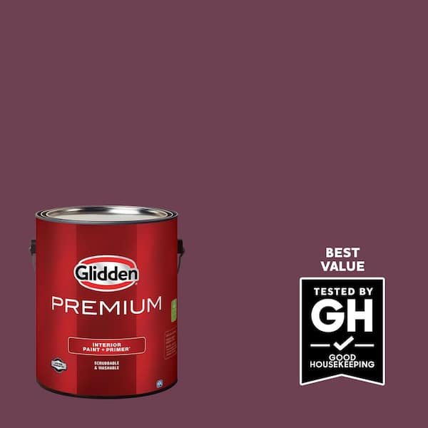 Glidden Premium 1 gal. PPG1045-7 Chilled Wine Satin Interior Latex Paint