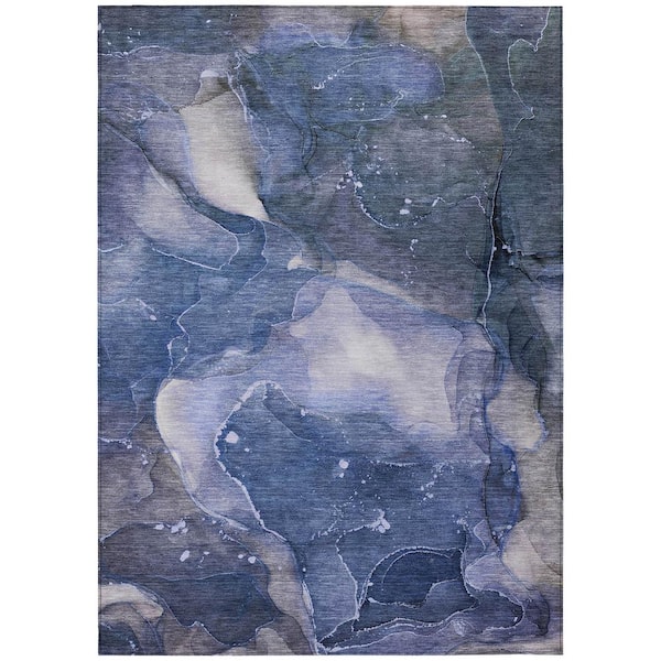 Addison Rugs Chantille ACN522 Blue 8 ft. x 10 ft. Machine Washable Indoor/Outdoor Geometric Area Rug