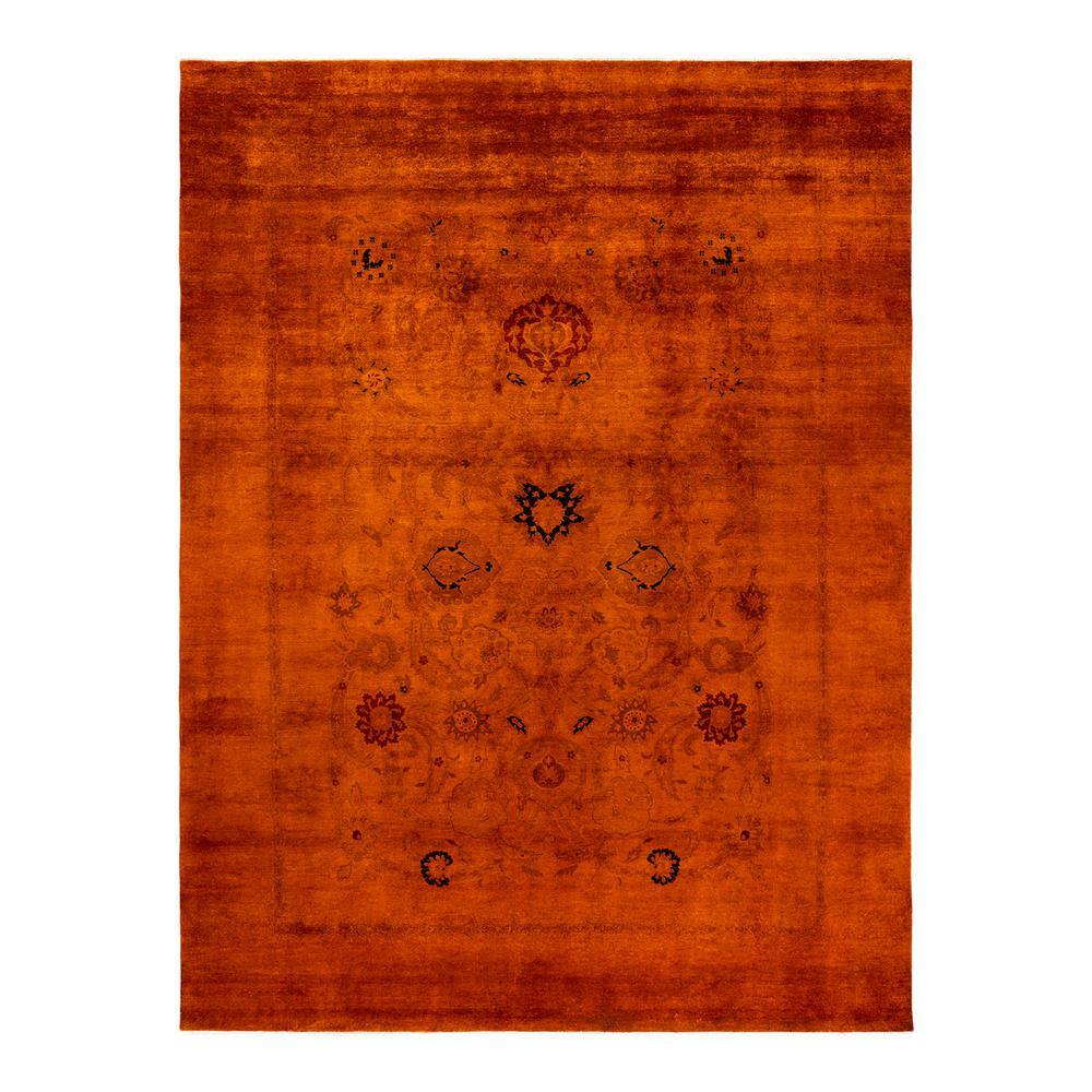 Vibrance Orange 9 ft. x 12 ft. Solid Wool Indoor Area Rug price history on PriceWatchPro