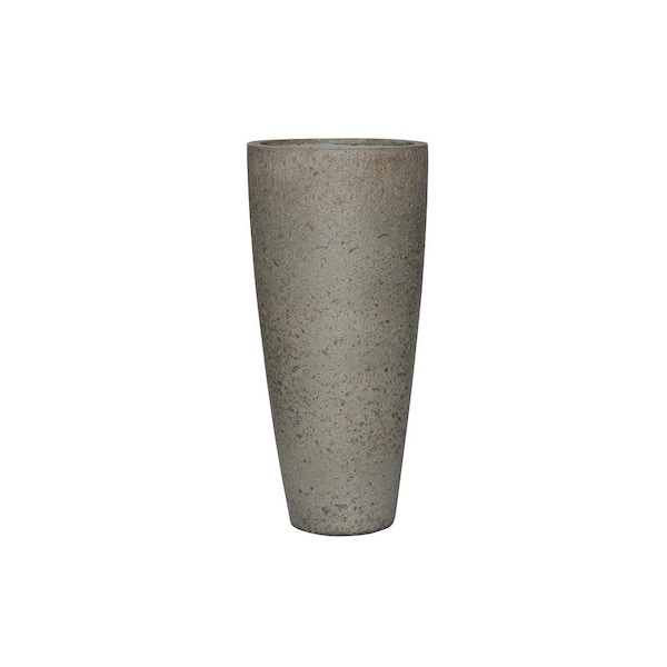 31 in. H Dax L Ficonstone Modern Rustic Planter Indoor/Outdoor, Diorite Grey