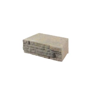 Ledge wall 12 in. x 4 in. x 7 in. Charcoal/Tan Concrete Retaining Wall Block (140-Piece Pallet)