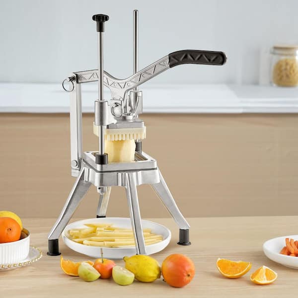 Commercial Chopper with 4 Blades Stainless Steel French Fry Cutter Potato Dicer and Slicer 2025 Upgrade