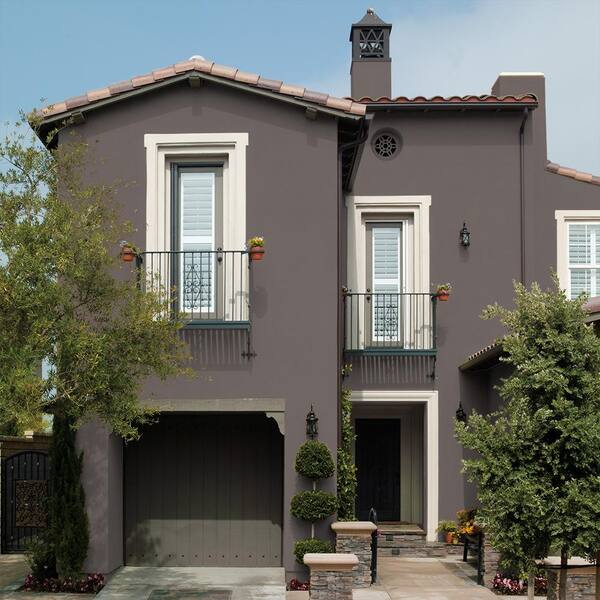 BEHR - 1 gal. #N140-5 Complex Gray Flat Interior/Exterior Masonry, Stucco and Brick Paint