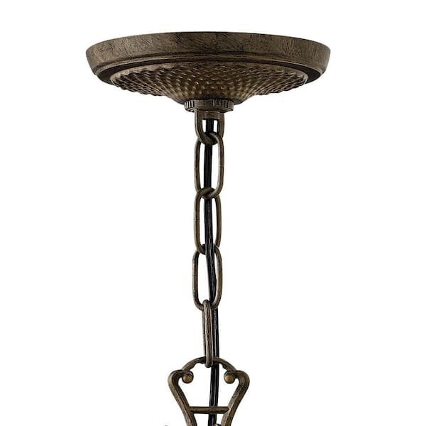 HINKLEY - Plantation 5-Light Pearl Bronze Shaded Chandelier