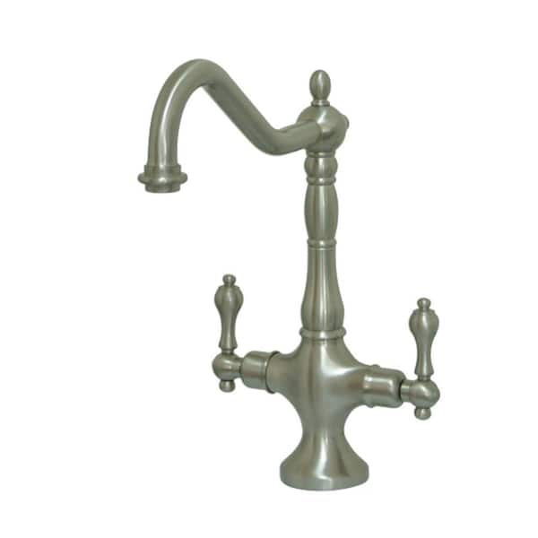 Kingston Brass Heritage 2-Handle Standard Kitchen Faucet in Brushed Nickel