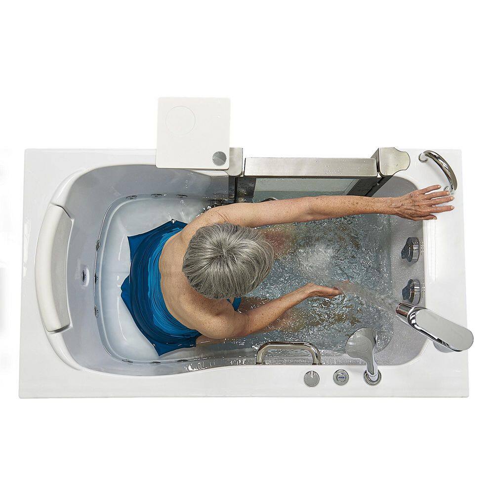 52'' White Acrylic Walk-In Bathtub with Left Door