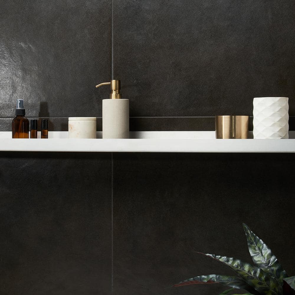 Vocal 24'' x 24'' Matte Black Porcelain Floor and Wall Tile
