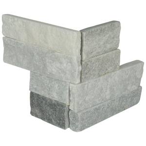 Alaska Gray Ledger Panel Corner 4.5 in. x 9 in. Textured Marble Look Wall Tile (4 sq. ft./Case)