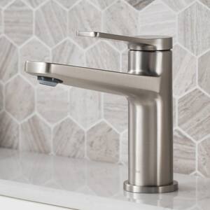 Indy Single Hole Single-Handle Basin Bathroom Faucet in Spot Free Stainless Steel