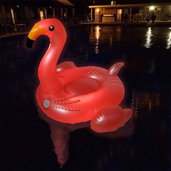 Swimline Giant Light Up Flamingo Pool Float 90704 The Home Depot 0247