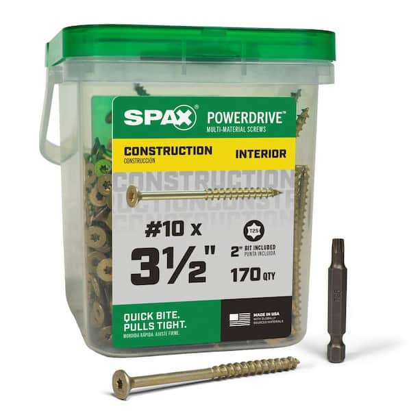 #8 x 3 in. Black Powertrim Exterior & Interior T10 T-Star Plus Trim Head Powertrim (300 pcs)