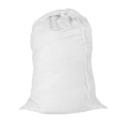 24 in. x 36 in. White Cotton Laundry Bag