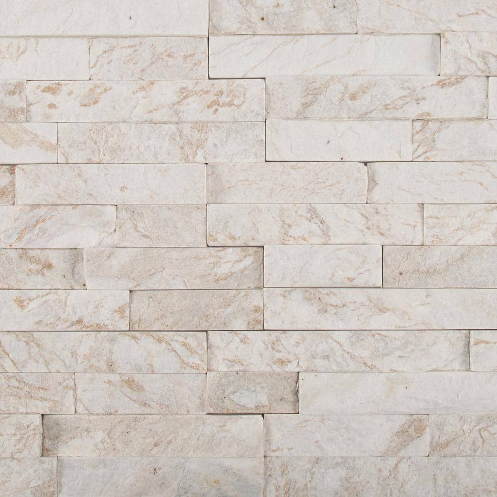 Take Home Tile Sample-Royal White Ledger Panel 4 in. x 4 in. Misc Quartzite Wall Tile price history on PriceWatchPro