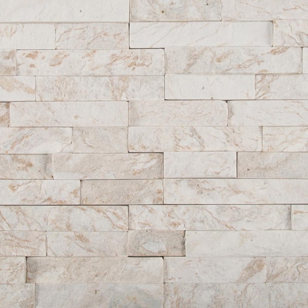 MSI Royal White Ledger Panel 6 in. x 24 in. Misc Quartzite Wall Tile (1 sq. ft./Each)