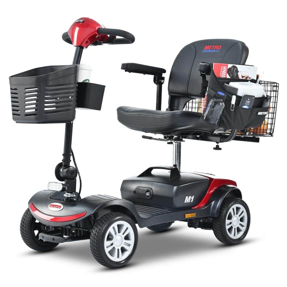 Red Four wheels Compact Travel Mobility Scooter with 300W Motor price history on PriceWatchPro