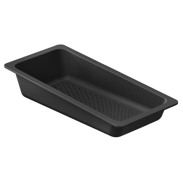 Angled Colander for Workstation Kitchen Sink / Sink Colander for Rinsing and Drying Fits Most Workstation Sinks, Black