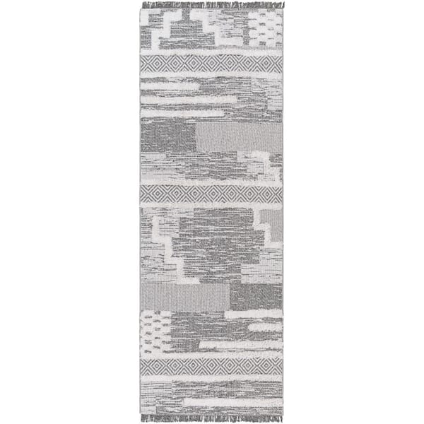 Artistic Weavers Morocotton Gray 3 ft. x 7 ft. Bohemian Indoor Runner Area Rug