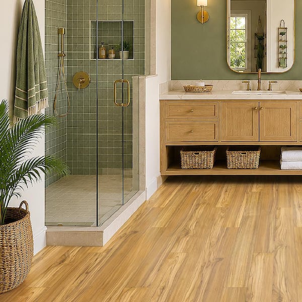 pergo outlast vintage tobacco oak Outlast+ 12 mm T x 7.4 in. W Waterproof Laminate Wood Flooring (19.63 sq. ft./case) LF000849 Insanely durable Pergo Outlast+ Vintage Tobacco Oak