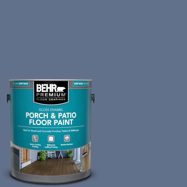 1 gal. #600F-6 Atlantic Blue Gloss Enamel Interior/Exterior Porch and Patio Floor Paint