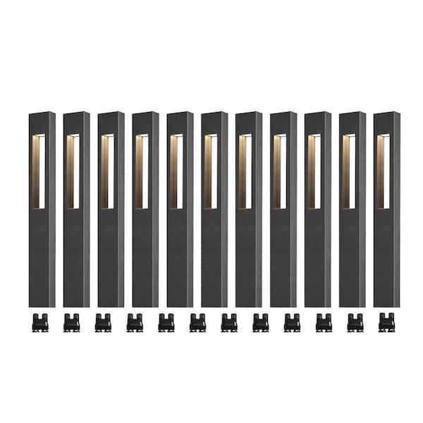 12-Pack Aluminum LED Low Voltage Landscape Pathway Lights 3W 3000K CRI 90+ Waterproof for Walkway Garden Yard