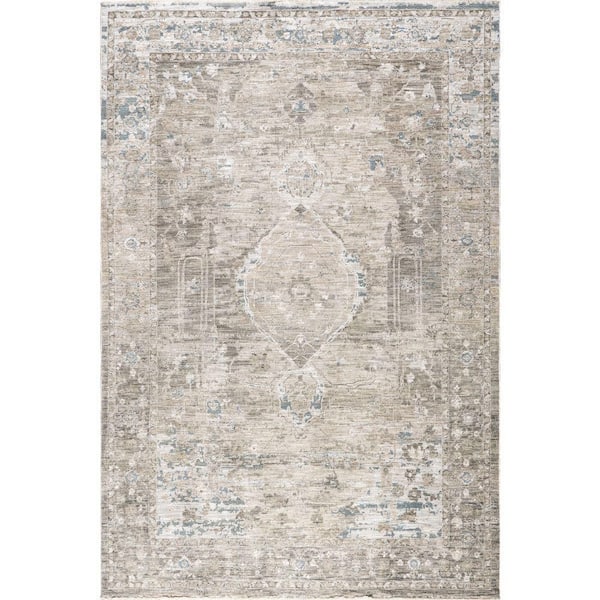 Janiyah Vintage Light 10 ft. x 13 ft. Beige Indoor Area Rug