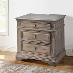 Highland Park Driftwood Nightstand (28 in. Depth x 17 in. Width x 29.5 in. Height)